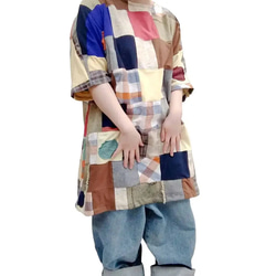 70s~90s REMAKE PATCHWORK ONEPIECE｜リメイクパッチワークワンピース｜RPO1 3枚目の画像