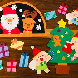 壁面飾り 冬 クリスマスプレゼント 布 Saki's factory☆ 的作品