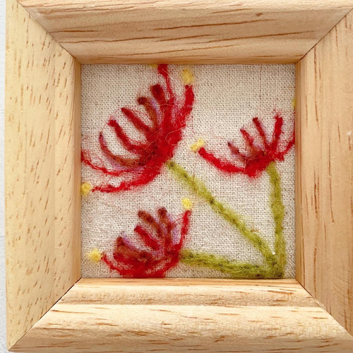 彼岸花』羊毛ミニフォトフレーム 羊毛フェルト square wool 通販