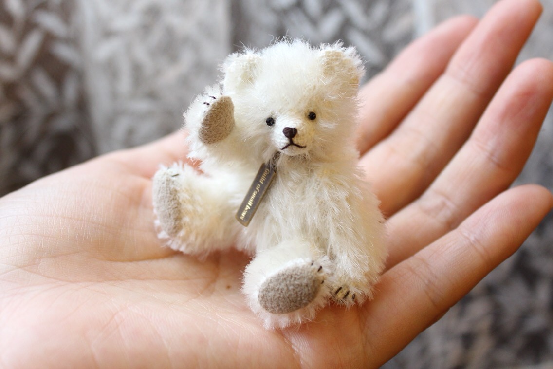 ハンドメイド　テディベア　白