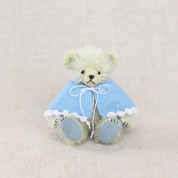 モコモコメロンベア テディベア 海外作家様 ハンドメイド ぬいぐるみ ミニチュアテディベア メロン フェルトケープ ぬいぐるみ Guild of