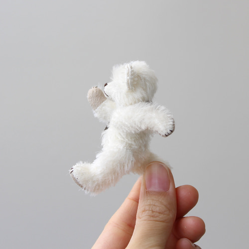 ミニチュアテディベア 白 その他人形 Guild of small bears 通販 ミニチュアテディベア 白 その他人形 Guild of small bears 通販