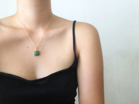 14kgf / Australian Jade(クリソプレーズ)Necklace 2枚目の画像