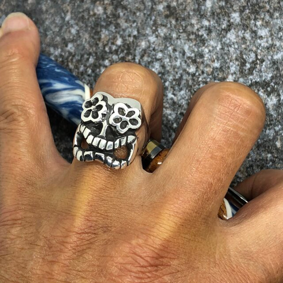 Aloha Skull Ring "アロハなスカルのリング” 4枚目の画像