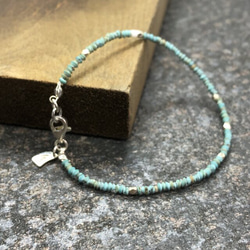 Turquoise Beads Bracelet "繊細なターコイズビーズのブレスレット" 3枚目の画像