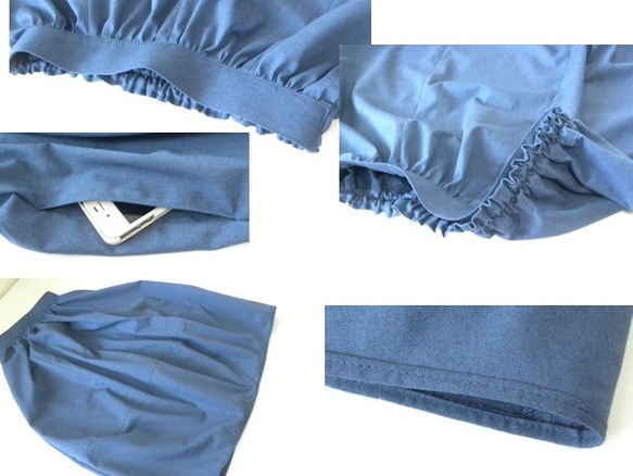 コクーンシルエットのロングスカート・チャコールグレーグログラン 5枚目の画像