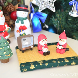 ラッピング無料クリスマスにぴったりなミニ畳（グリーン＆ゴールド） 1枚目の画像