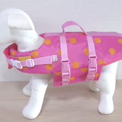 小型犬（Ｓ）のライフジャケット・ピンク:イエロー（PR2 1枚目の画像