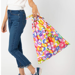 あずまトート～虹菊～　綿100％　大きめサイズでエコバッグにも使える　あずま袋 6枚目の画像