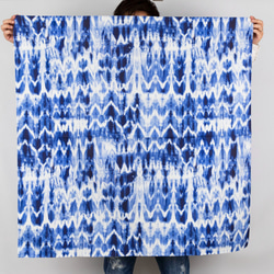 綿ふろしき　絞り～杉葉～　三巾　大判　100㎝　綿100％ 2枚目の画像