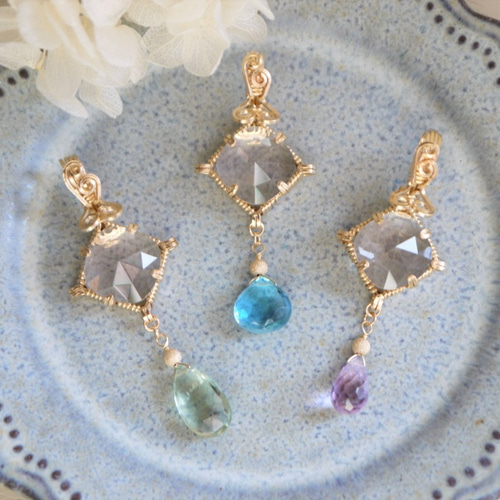 選べる/カスタマイズ/セミオーダー【K14GF/天然石】ペンダントトップ