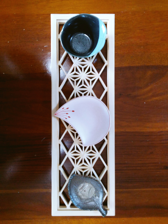 【新品】映える食卓に!　豆皿トレイpartⅤ　✨麻の葉模様✨ 3枚目の画像