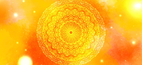 【人生の流れを陽に変える】愛と光❋曼荼羅ポストカード〜唯一無二のエネルギーアート 1枚目の画像