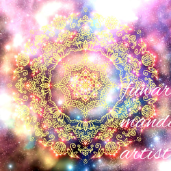 天使の守護】愛と光❋高波動曼荼羅エネルギーアート 絵画 fuwari