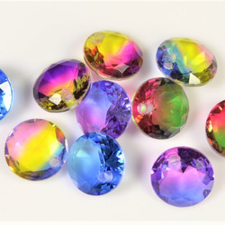円形ガラスビーズ　6ｍｍ　5色ｘ２個の１０個セット　ハンドメイド素材 2枚目の画像