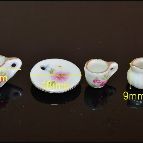 ミニチュア食器 ティーカップ小 チャーム トレンドパーツ ハンドメイド