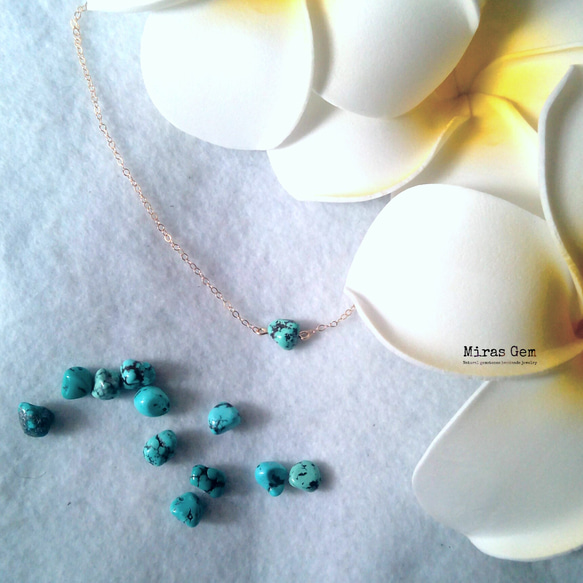 Real turquoise necklace 1枚目の画像