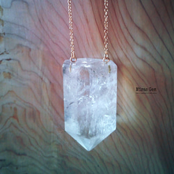 Big crystal quartz necklace 1枚目の画像