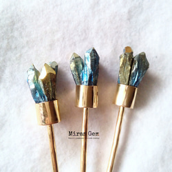 Peacock green hair stick 2枚目の画像