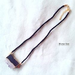 Slice amethyst rope necklace 2枚目の画像