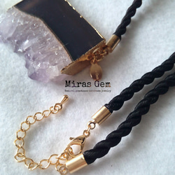 Slice amethyst rope necklace 4枚目の画像