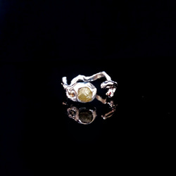 Natural rough diamond curved ring 1枚目の画像