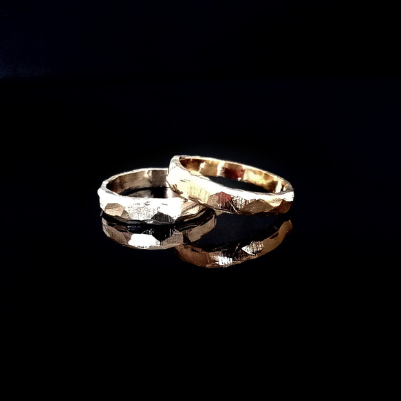 Textured ring K10YG 1枚目の画像