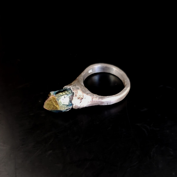 ​SV925 titanium quartz ring 01 5枚目の画像