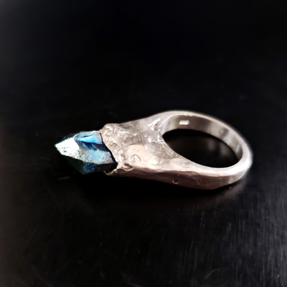 ​SV925 titanium quartz ring 02 5枚目の画像