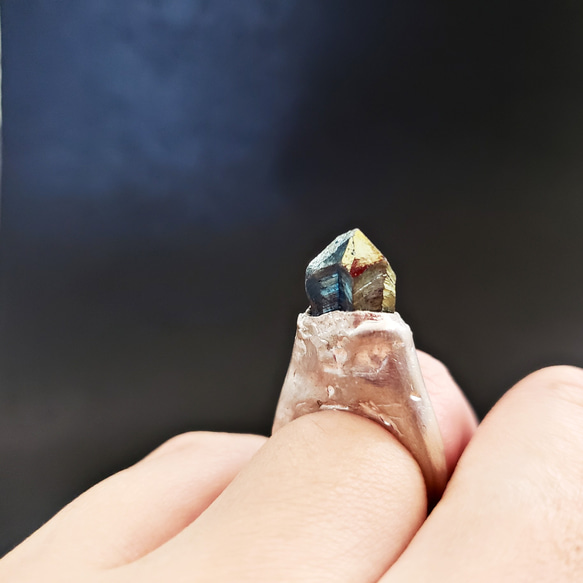 ​SV925 titanium quartz ring 02 6枚目の画像