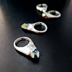 ​SV925 titanium quartz ring 02 9枚目の画像