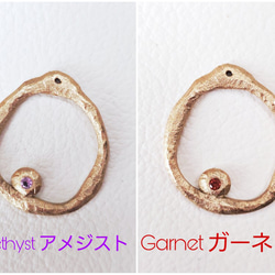 ​​Circle one point gemstone necklace -宝石選択可‐ 8枚目の画像