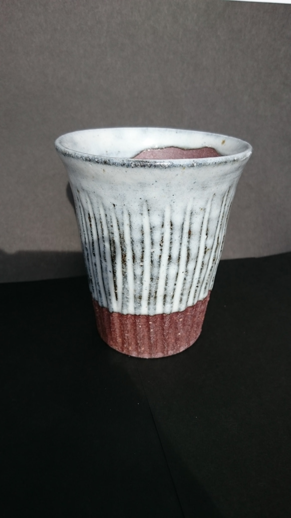 山田錦ビアカップ(わら灰釉) 1枚目の画像