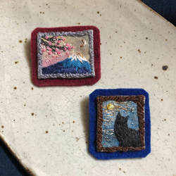 「海の刺繡ミニチュアブローチピンを見る日」 3枚目の画像