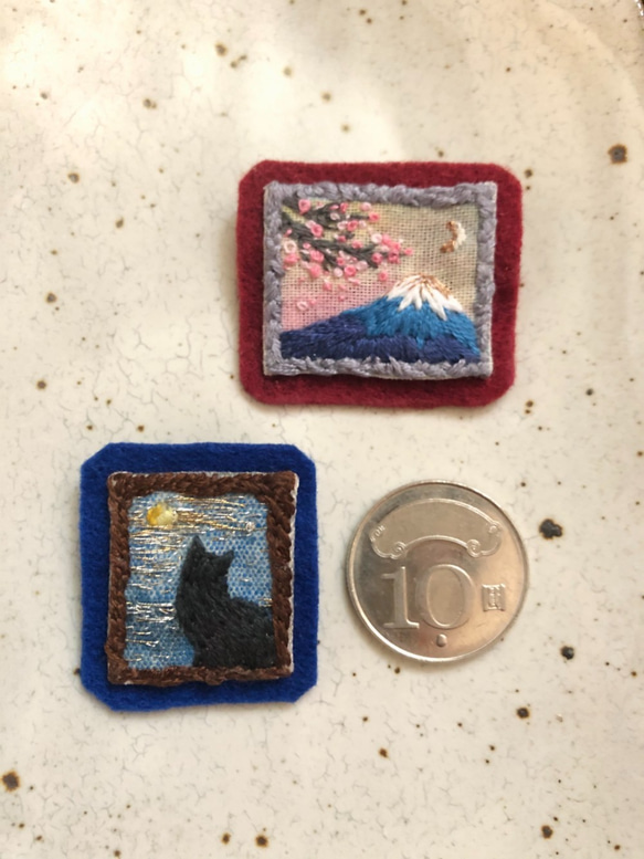 「海の刺繡ミニチュアブローチピンを見る日」 5枚目の画像