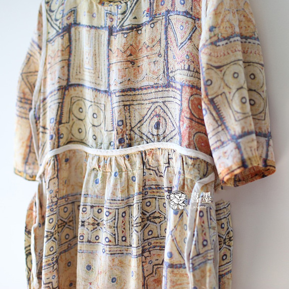 亞麻原創設計連身裙 1862 第10張的照片