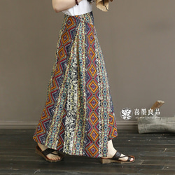 ボヘミア風 スカート 夏　お洒落なデザイン 3枚目の画像