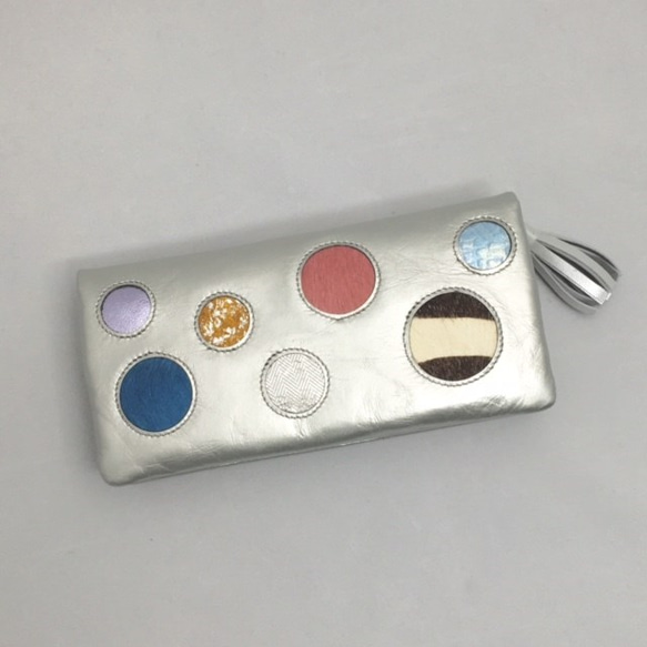 長財布 （７まるシルバー） 1枚目の画像