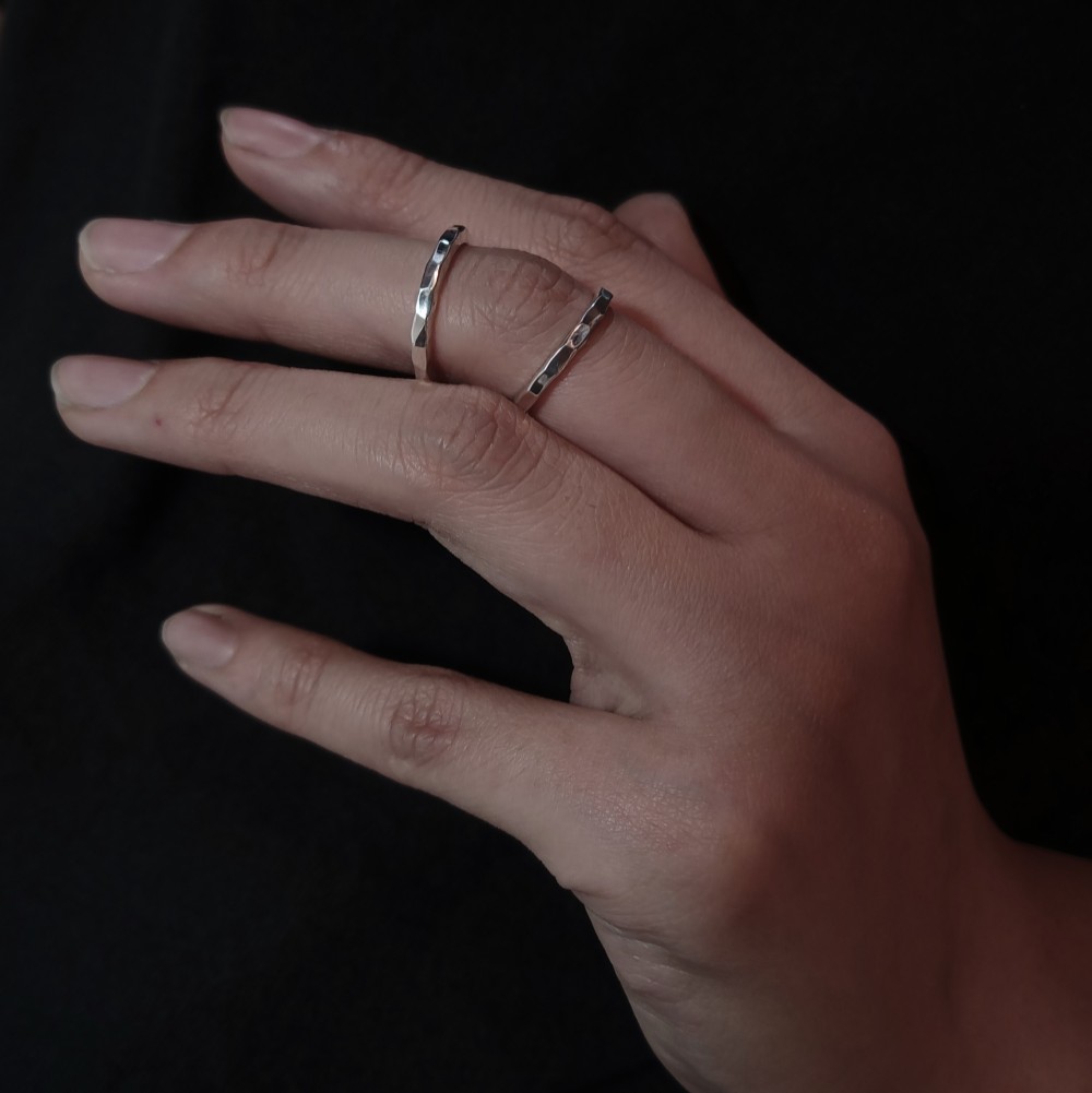 <鎚目> phalange ring / earcuff - ファランジリング 純銀