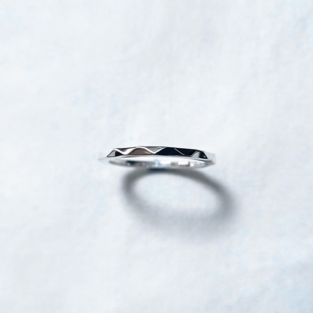 <鏡面> wave ring / silver ウェーブリング
