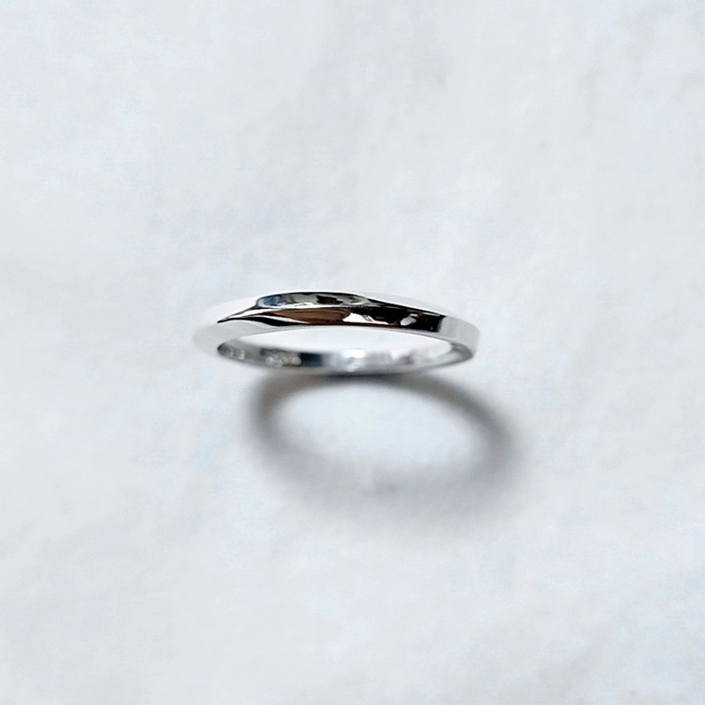 <鏡面> twist 90° ring / silver 捻り90°リング