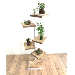 アイアン製の丸型3段シェルフ コンパクト カフェ風 industrial風 店舗