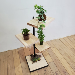 ３６０度回転ラック　３段　アイアン家具　カフェ風　漢前　植物棚 0_f75c54240dd790a7662087d94473