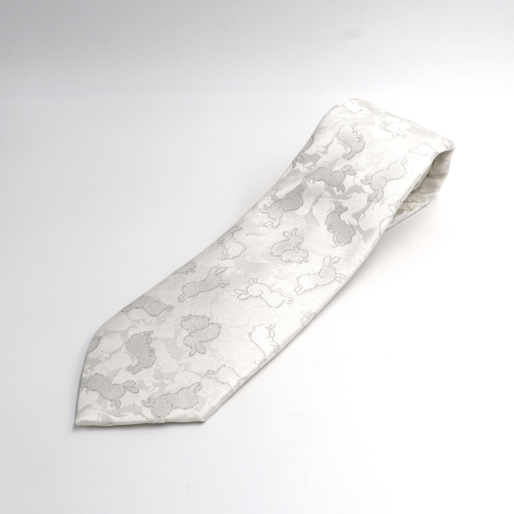 京の錦織　光峯錦織工房　干支の柄を楽しむ　うさぎの柄　ネクタイ　冠婚葬祭