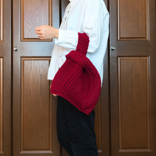 Naptime ニットバッグ赤 楽天市場】SAIFUKU なんでもつつむ A4をつつむ ニットバッグ
