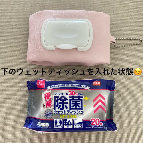 持ち手付き シルコット用ウェットティッシュポーチ ティディベア 1点