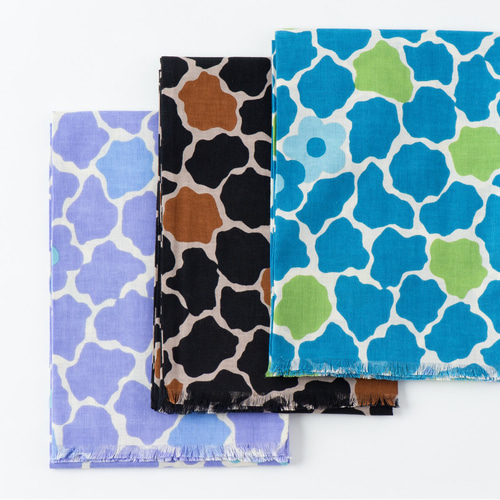 手ぬぐいストール（フラワー） スカーフ・バンダナ WASHINO 通販