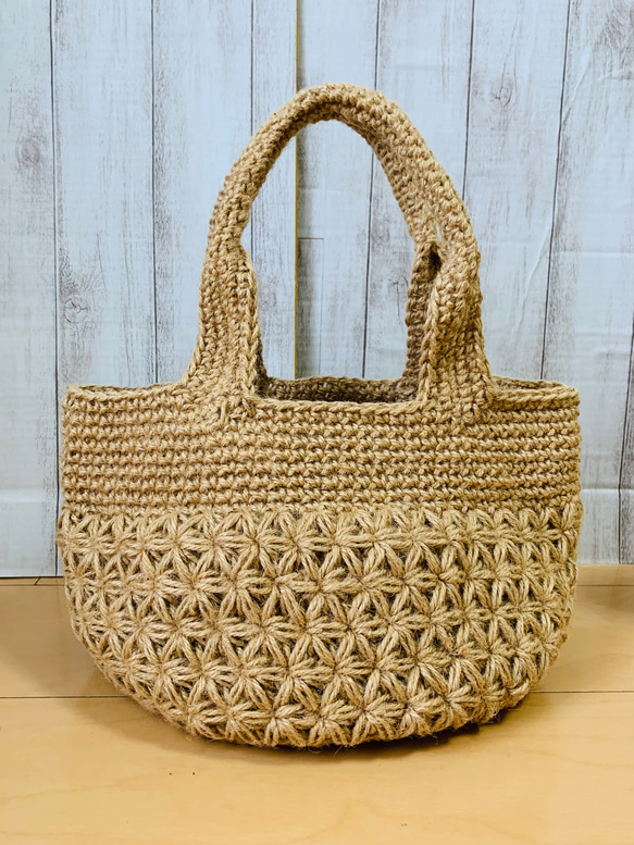 編み　模様　麻　リネン　デザイン　カゴ　ハンドバッグ 楽天市場】【最終値下げ】公式 shesay アバカのコロンとした