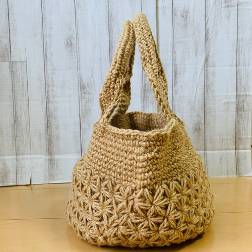 受注製作 麻紐バッグ A4サイズ手持ち用 かごバッグ Kikko 通販