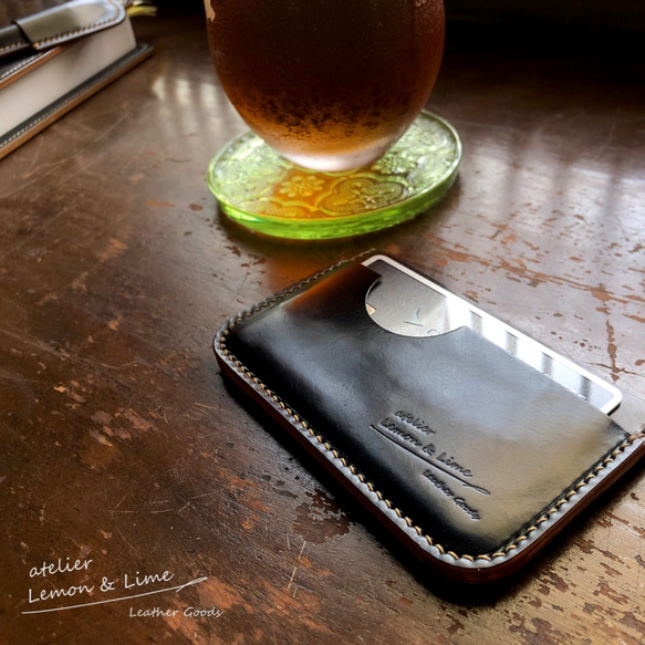 ホーウィンシェルコードバンのカードホルダー / Card Holder (2-slot), Horween【受注製作】 2枚目の画像